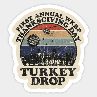 First Anual Turkey Drop Retro Sticker